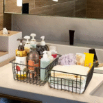 Set de 3 paniers de rangement métallique multifonctions