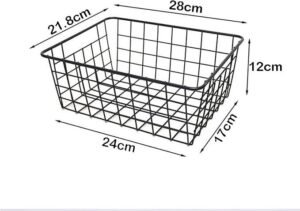 Set de 3 paniers de rangement métallique multifonctions – Image 3