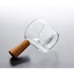 Saucière en verre avec manche en bois 50ml – Image 2