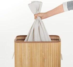 Panier à linge en bambou moderne et pratique – Image 4