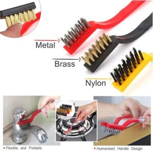 Lot de 3 mini brosses métalliques de nettoyage multifonctions – Image 8