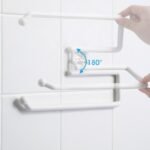 Porte papier cuisine suspendue avec crochet auto-adhésive – Image 6