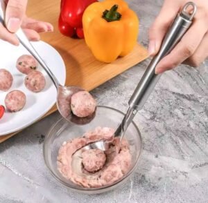Cuillères à boulettes de viande en acier inoxydable – Image 2