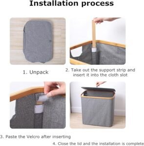 Corbeille à Linge Pliable en tissu – Image 2