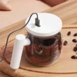 Tasse avec batteur en verre automatique rechargeable… – Image 3