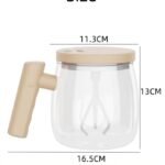Tasse avec batteur en verre automatique rechargeable… – Image 5