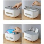 Boîte à mouchoirs multifonction avec rangement – Image 2