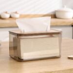 Boîte à Mouchoirs Décorative en plexiglass avec couvercle en bois – Image 5