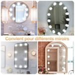Guirlande de 10 Lampes LED Maquillage avec USB – Éclairage Miroir Hollywood, 3 Modes de Lumière – Image 2