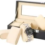 Boîte à Montres 6 Compartiments – Écrin Raffiné en Simili Cuir Noir avec Couvercle Transparent - Image 5