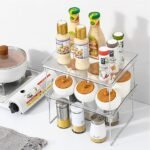 Set de 2 Organisateurs de cuisine et bureau en acrylique transparent