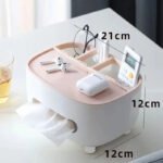 Boîte à mouchoirs multifonction avec rangement – Image 3