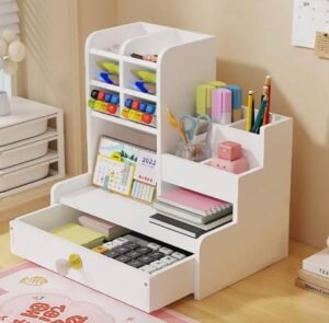 Organisateur de rangement multifonctions pour bureau, cosmétiques et autres...