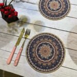 Sous-Plat Rond en Tissu 20 cm Antichaleur & Anti-dérapant – Image 2