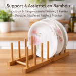 Support à assiettes en bambou