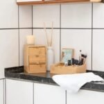 Boite de rangement maquillage en bambou avec miroir... - Image 3