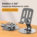 Support métallique rotatif pour téléphone, tablette et autres... – Image 4