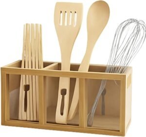 Organisateur d'Ustensiles en Bambou Naturel – Image 2