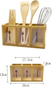 Organisateur d'Ustensiles en Bambou Naturel – Image 3