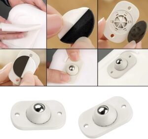 Lot de 4 Mini Roulettes Universelles 360° – Image 3