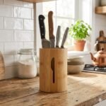 Range-Couteaux Cylindrique en Bambou