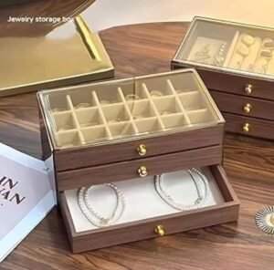 Coffret à Bijoux Luxueux à 3 Tiroirs – Image 3