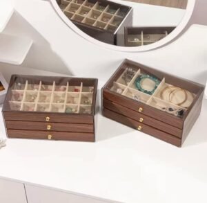 Coffret à Bijoux Luxueux à 3 Tiroirs – Image 2