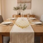 Corbeille à Fruits Géométrique Dorée 27cm – Image 4