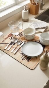 Tapis de Cuisine Égouttoir Absorbant 40X30cm – Image 2