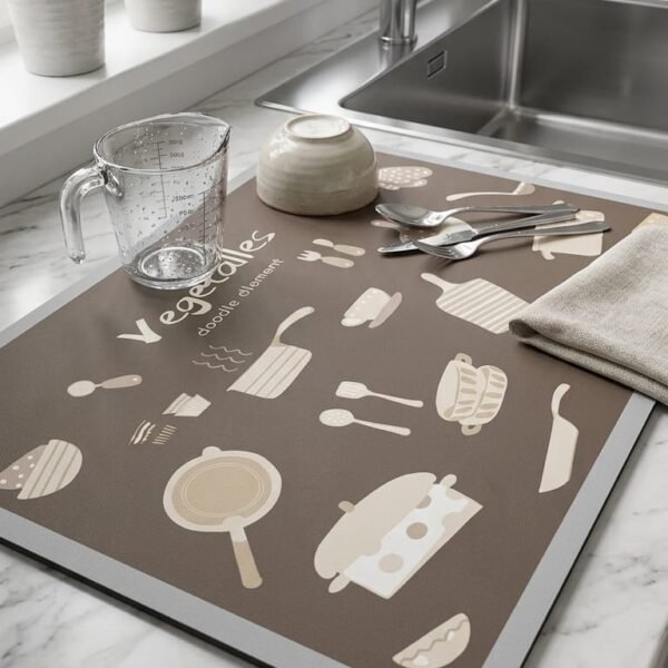 Tapis de Cuisine Égouttoir Absorbant 40X30cm